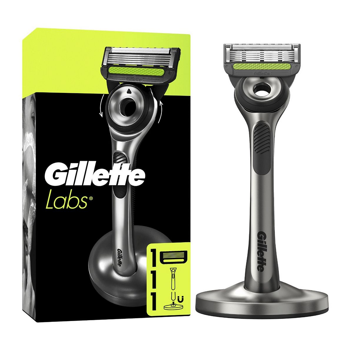 Gillette Labsrazor With Exfoliating Bar & Magnetic Stand