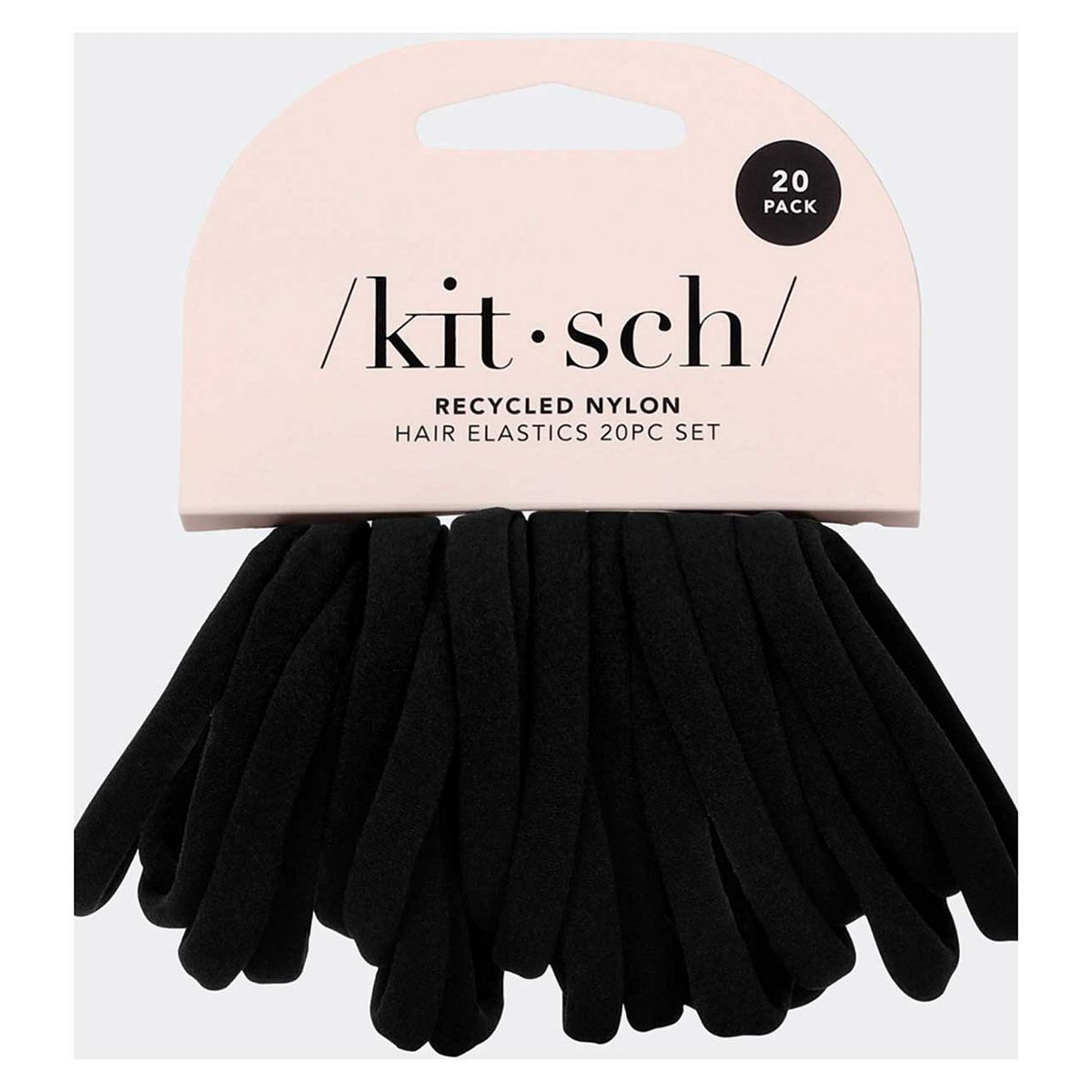 Kitsch Eco-Friendly Nylon Elastics 20Pc Set - Black Multicolor