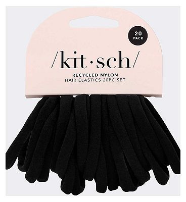 Kitsch Eco-Friendly Nylon Elastics 20pc set - Black
