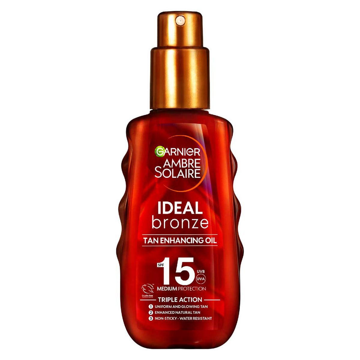 Garnier Ambre Solaire Ideal Bronze Sun Cream Oil Spray Spf 15 150ml