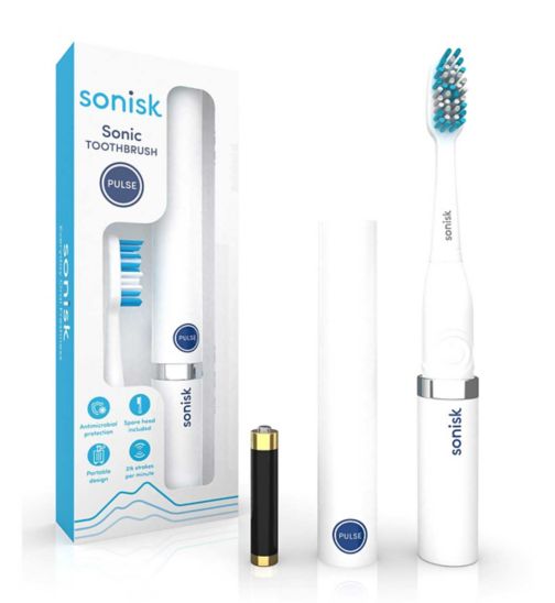 Sonisk Pulse Battery Powered Toothbrush - Brilliant White
