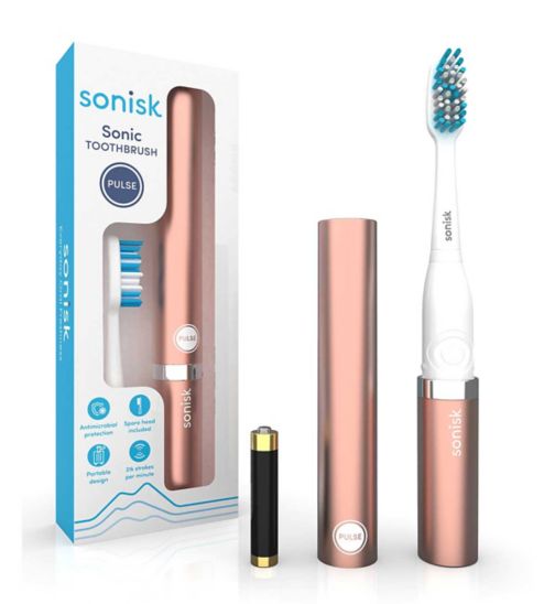 Sonisk Pulse Battery Powered Toothbrush - Rose Gold