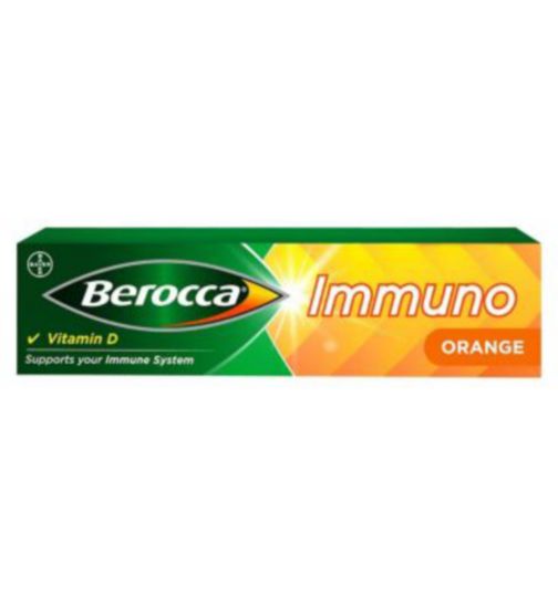 Berocca Immuno Effervescent Tablets Orange Flavour 15s