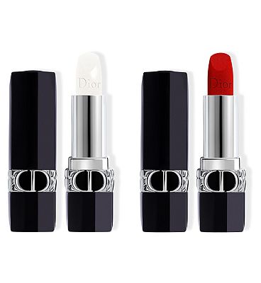 DIOR Rouge Dior Lipstick (999) & Rouge Dior Lip Balm Duo