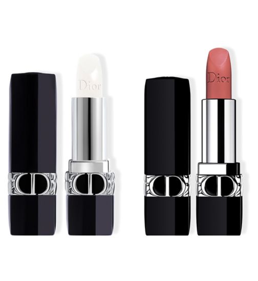 DIOR Rouge Dior Couture Colour Matte Refillable Lipstick;DIOR Rouge Dior Floral Care Lip Balm;DIOR Rouge Dior Lipstick (100) & Rouge Dior Lip Balm Duo;DIOR Rouge Floral Care Lip Balm;DIOR Rouge Matte Lipstick 100 Nude Look