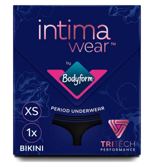 Bodyform Intimawear Period Pants Washable Underwear Bikini Black