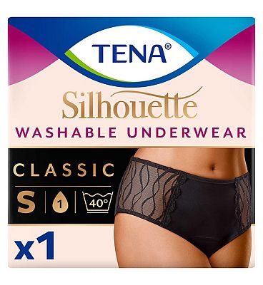 TENA Silhouette Washable Underwear Black Small
