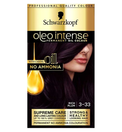 Schwarzkopf Oleo Intense No Ammonia Permanent Purple Hair Dye Rich Plum 3-33