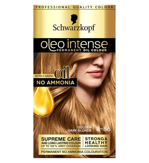 Schwarzkopf Oleo Intense No Ammonia Permanent Blonde Hair Dye Golden Dark Blonde 8-86