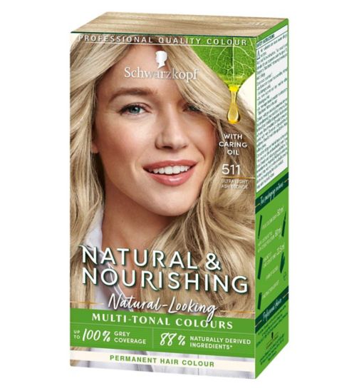Schwarzkopf Natural & Nourishing Vegan Permanent Blonde Hair Dye Ultra Light Ash Blonde 511
