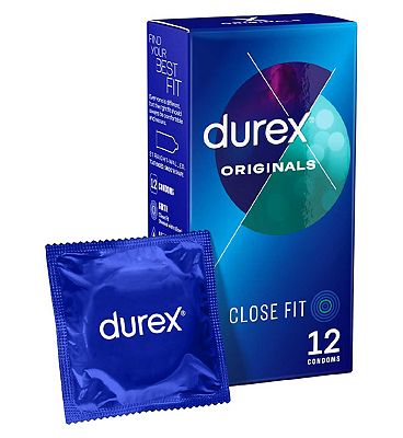 Durex Originals Condoms With Silicone Lube - Close Fit - 12 pack