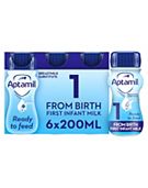 Aptamil 1 First Infant Milk Formula Multipack from Birth 6 x 200ml