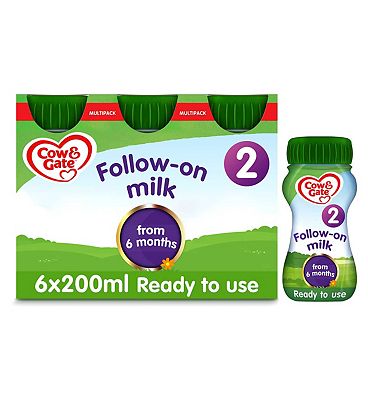 Cow & Gate 2 Follow-On Milk 6 x 200ml