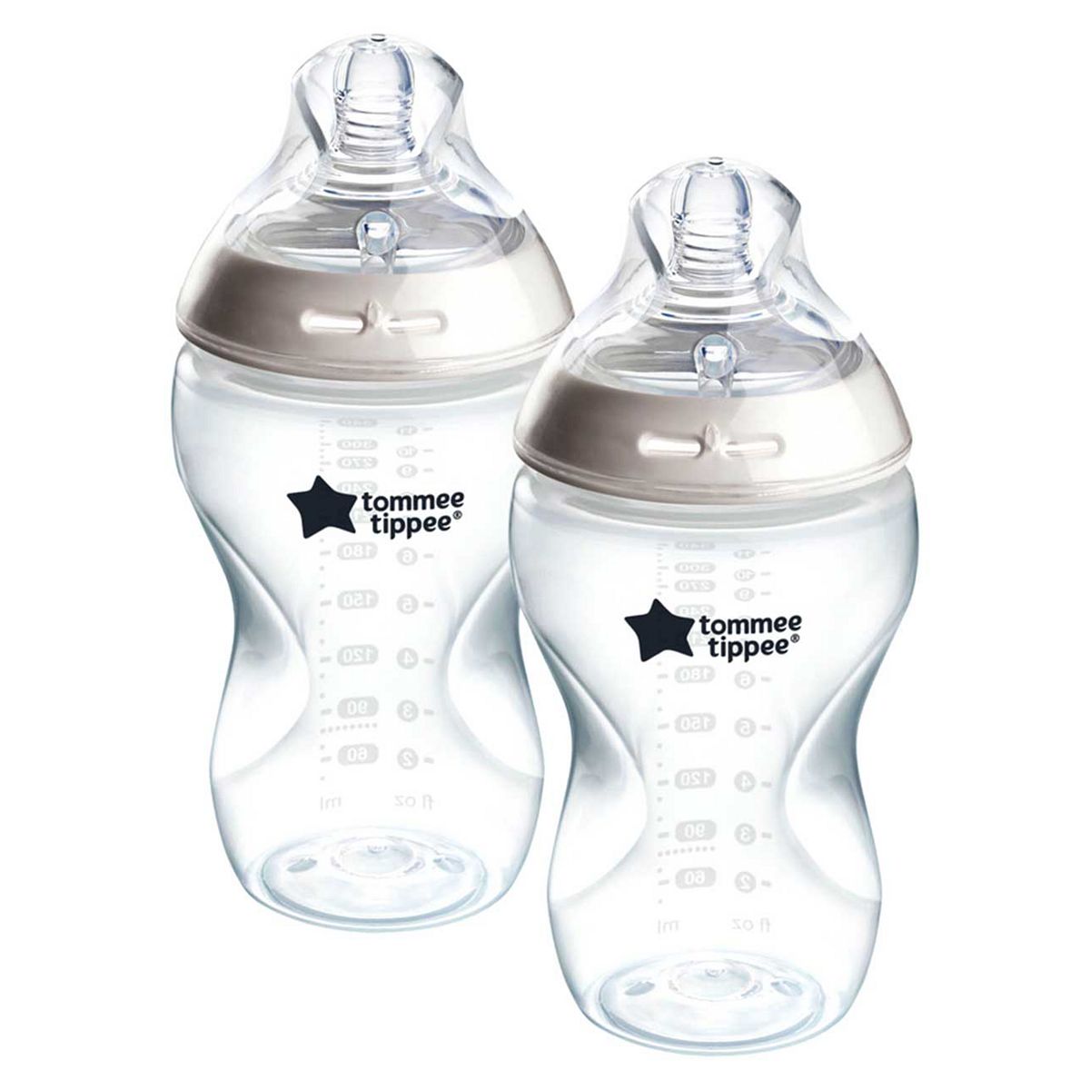 Tommee Tippee Natural Start Anti-Colic Baby Bottle, 340ml, 3+ Months, Teat, Valve, Self-Sterilising, Pack Of 2