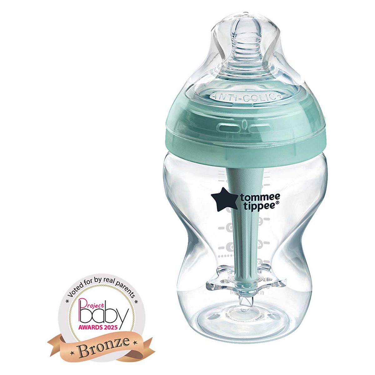 Tommee Tippee Advanced Anti-Colic Baby Bottle, 260Ml, Self-Sterilising, Pack Of 1