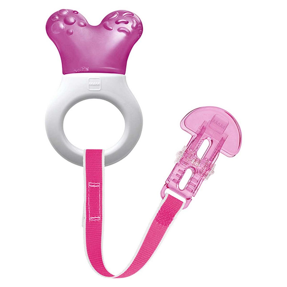 Mam Mini Cooler & Clip Teether Pink
