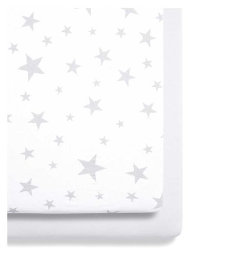 Snuz Twin Pack Fitted Crib Sheets - Star