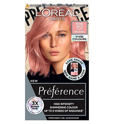 L’Oreal Paris Preference Vivids Permanent Hair Dye, Intense Luminous Colour, Rose Gold 9.213