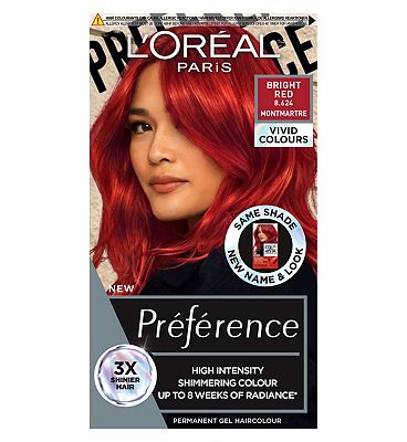 L'Oreal Paris Preference Vivids Permanent Hair Dye, Intense Luminous Colour, Bright Red 8.624
