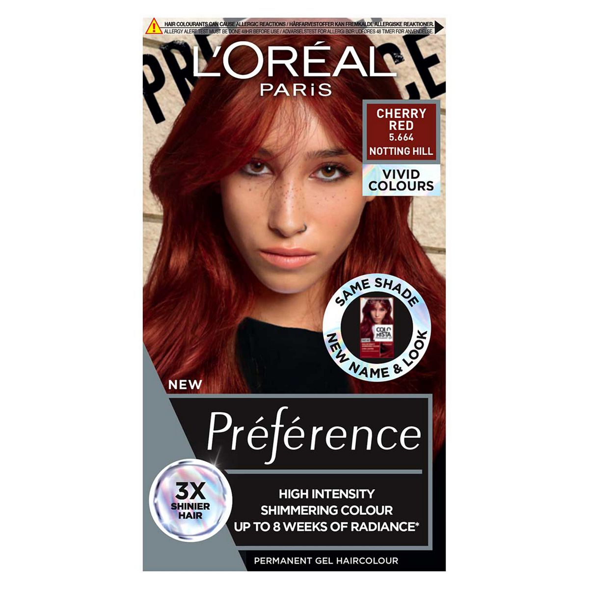 Loreal L'oreal Paris Preference Vivids Permanent Hair Dye, Intense Luminous Colour, Cherry 5.66 Red