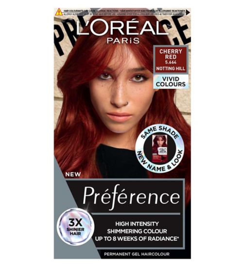 L'Oreal Paris Preference Vivids Permanent Hair Dye, Intense Luminous Colour, Cherry Red 5.66