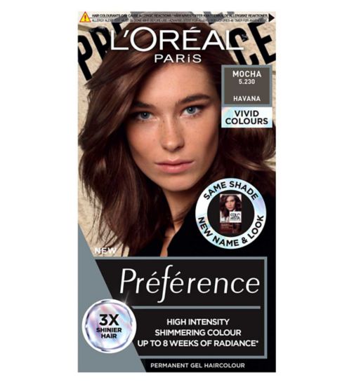 L'Oreal Paris Preference Vivids Permanent Hair Dye, Intense Luminous Colour, Mocha 5.23