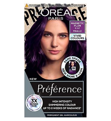 L'Oreal Paris Preference Vivids Permanent Hair Dye, Intense Luminous Colour, Magnetic Plum 3.16