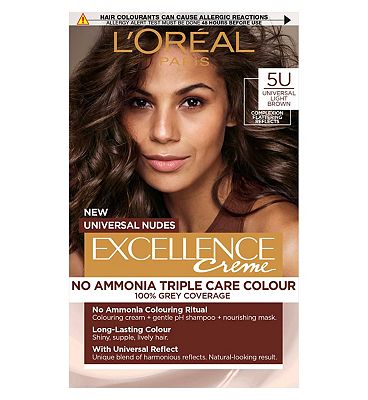 LOral Paris Excellence Crme Universal Nudes Ammonia Free Permanent Hair Dye, 5U Universal Light Brow
