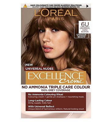 LOral Paris Excellence Crme Universal Nudes Ammonia Free Permanent Hair Dye, 6U Universal Dark Blond