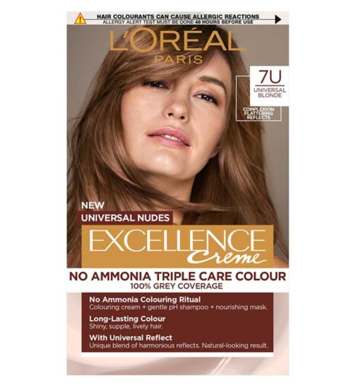L'Oreal Paris Excellence Universal Nudes Universal Blonde 7U with Complexion Flattering Reflects