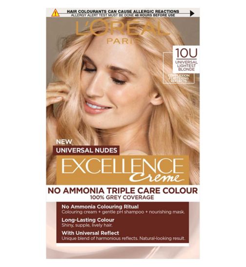 L’Oréal Paris Excellence Crème Universal Nudes Ammonia Free Permanent Hair Dye, 10U Universal Lightest Blonde