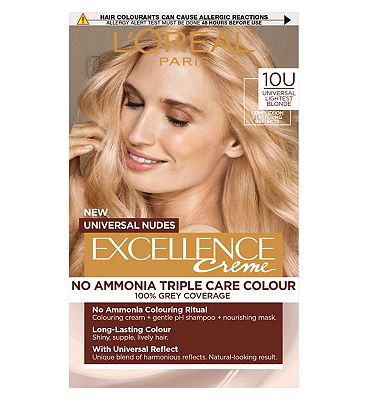 LOral Paris Excellence Crme Universal Nudes Ammonia Free Permanent Hair Dye, 10U Universal Lightest 