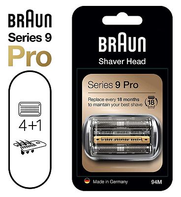 Braun Electric Shaver Head Replacement - Part 94M, Silver