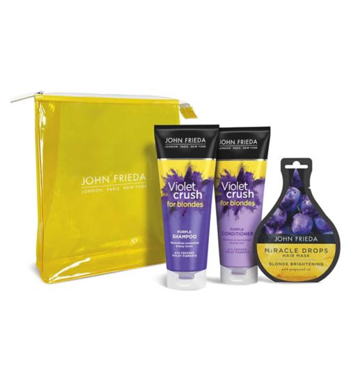 John Frieda Purple Shampoo Violet Crush Gift Set for Blonde Hair