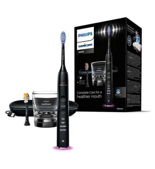 Philips Sonicare DiamondClean 9400 Smart, Electric Toothbrush, Black, HX9917/89