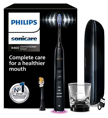 Philips Sonicare Electric Toothbrush DiamondClean 9400 Black with USB Charging Case HX9917/89