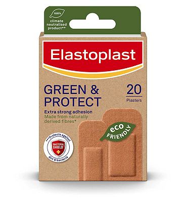 Elastoplast Green & Protect Eco Friendly Plasters, 20 Pack