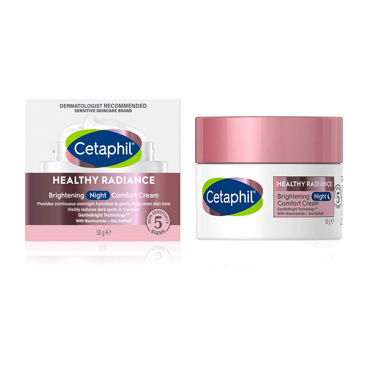 Cetaphil Healthy Radiance Brightening Night Comfort Cream With Niacinamide 50g