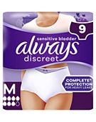 Always Discreet Underwear Incontinence Pants Women Plus M X9