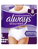 Always Discreet Underwear Incontinence Pants Women Plus L X8