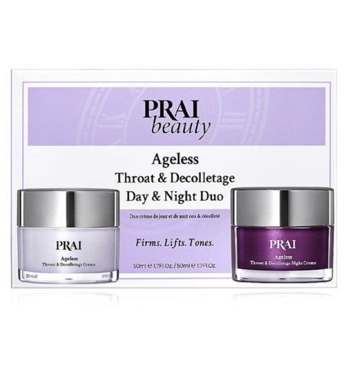 PRAI Beauty Ageless Throat Day & Night Creme Duo