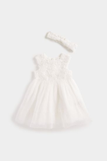 White Rose Tulle Dress