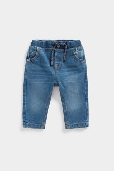 Jersey-Lined Denim Jeans
