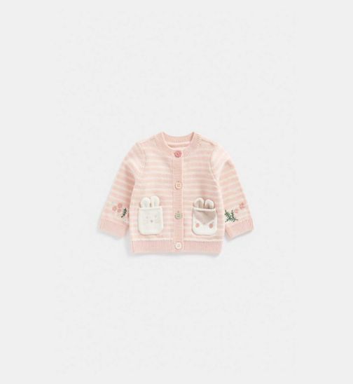 Pink Bunny Knitted Cardigan