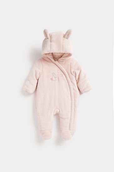 Mothercare Baby Fluffy Novelty Pramsuit Bodysuit 