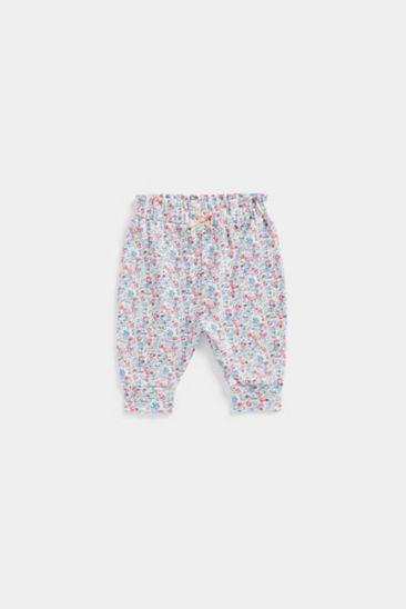 Floral Joggers with Paperbag Waist