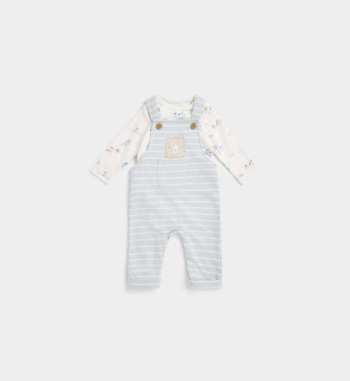 My First Bear Dungarees and Bodysuit Set