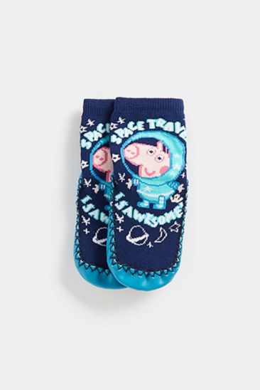 George Pig Moccasin Slipper Socks