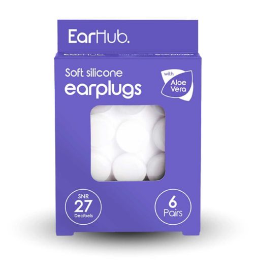 EarHub Soft Silicone Earplugs with Aloe Vera 6s