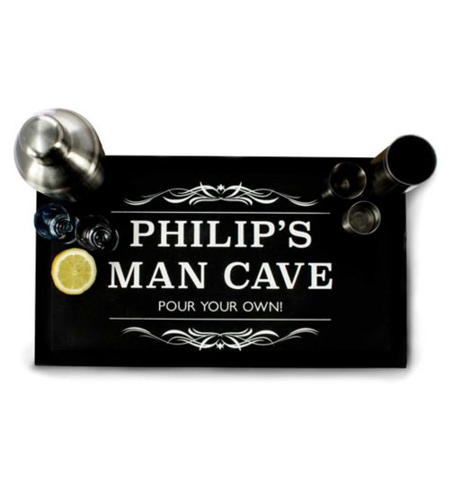 Treat Republic Gentlemen's Man Cave Bar Mat Black